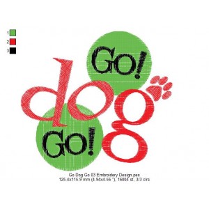 Go Dog Go 03 Embroidery Design